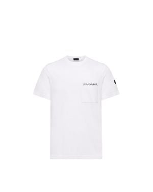 Moncler Moncler Camiseta De Jersey De Algodón Con Logotipo, Hombre, Talla - Blanco
