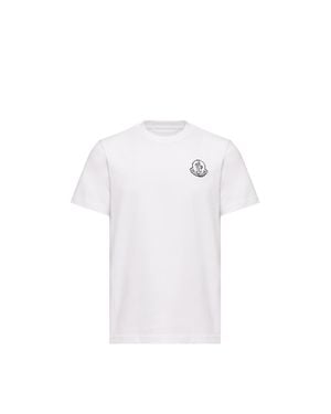 Moncler Moncler Cotton Jersey Logo Patch T-Shirt - White