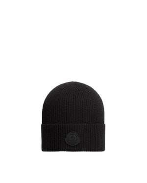 Moncler Moncler Gorro De Lana Con Logotipo, Hombre, Talla - Negro