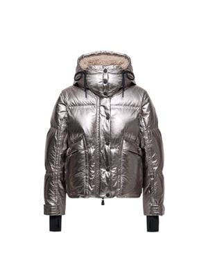 Moncler Moncler Calaque Metallic Hooded Insulated Ski Jacket - Gray