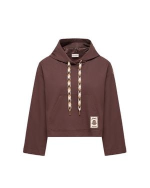 Moncler Moncler Cotton Blend Hooded Sweatshirt - Brown