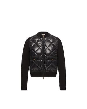 Moncler Moncler Cardigan Matelassé En Coton, Femme, Taille - Noir
