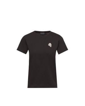 Moncler Moncler Logo Patch Cotton T-Shirt - Black