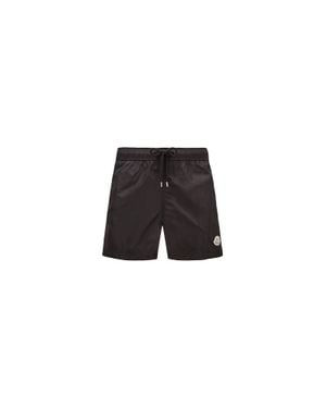 Moncler Moncler Logo Patch Swim Shorts - Black