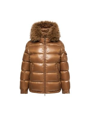 Moncler Moncler Doudoune Courte Hypolais, Femme, Taille - Marron