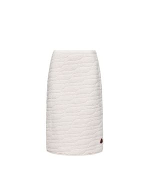Moncler Moncler Teddy Knee-Length Padded Skirt - White