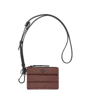 Moncler Moncler Caradoc Card Metal Logo Holder - Brown