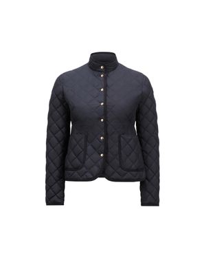 Moncler Piumino Corto Epin Aderente E Svasato, Donna, Taglia - Blu