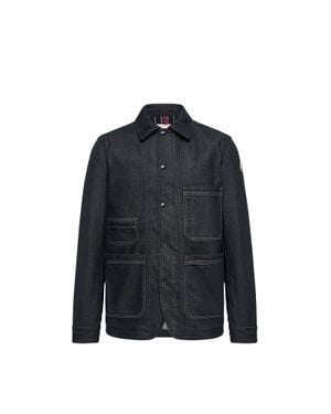 Moncler Moncler Haderu Denim Mid-Length Shirt Jacket - Blue