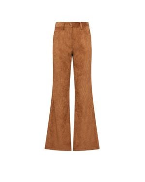 Moncler Moncler Corduroy Wide Leg Trousers - Brown