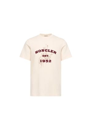 Moncler Moncler Camiseta De Jersey De Algodón Con Estampado De Caballo, Hombre, Talla - Blanco
