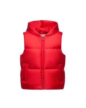 Moncler + Qiu Hao Moncler Chaleco Plumífero Con Capucha Linglong, Mujer, Talla - Rojo