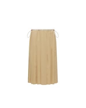 Moncler Pleated Midi Skirt - Natural