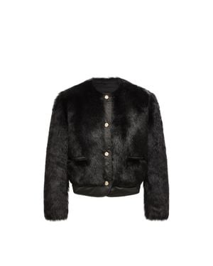 Moncler Moncler Plumífero Corto De Lana De Oveja Joven Majestueux, Mujer, Talla - Negro
