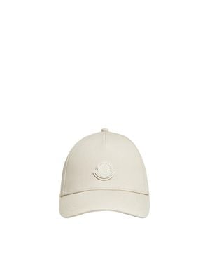 Moncler Moncler Cotton Gabardine Baseball Cap - White