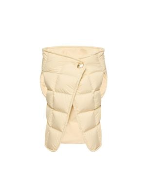 Moncler Moncler Asymmetrical Down Cape - Natural
