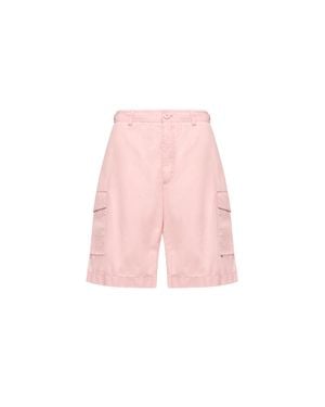 Moncler Moncler Gabardine Cargo Shorts - Pink