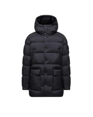 Moncler Moncler Bretagne Hooded Mid-Length Down Jacket - Blue