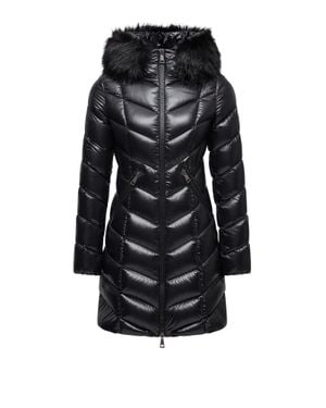 Moncler Fulmarus Hooded Long Down Jacket - Black
