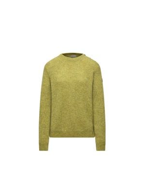 Moncler Pull En Laine Et Mohair Mélangés - Vert