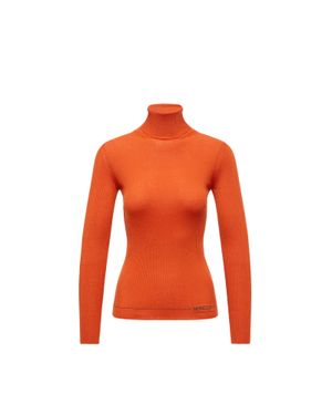 Moncler Jersey De Lana Con Logotipo, Mujer, Talla - Naranja