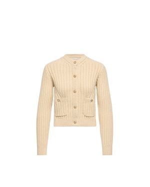 Moncler Moncler Cárdigan Acolchado De Algodón, Mujer, Talla - Neutro