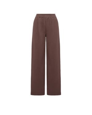 Moncler Moncler Logo Cotton Blend Joggers - Brown