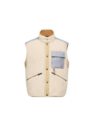 Moncler Moncler Teddy & Chambray Gilet - Natural