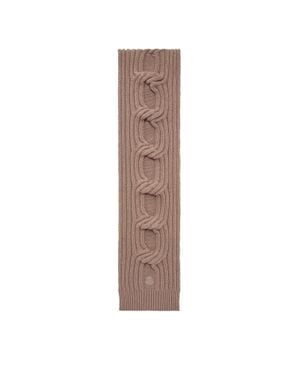 Moncler Moncler Chain Knit Wool & Cashmere Scarf - Brown