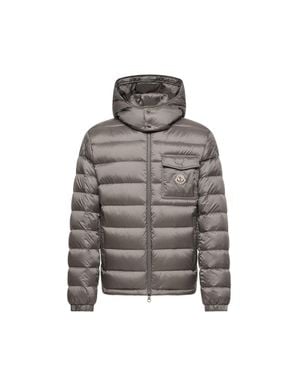 Moncler Moncler Verith Hooded Short Down Jacket - Gray