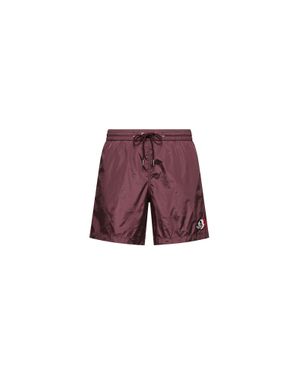 Moncler Shorts Da Bagno Logati, Uomo, Taglia - Viola