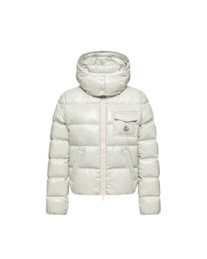 Moncler Andro Hooded Short Down Jacket - White