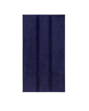 Moncler Moncler Logo Cotton Beach Towel - Blue