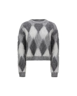 Moncler Maglione a motivi - Grigio