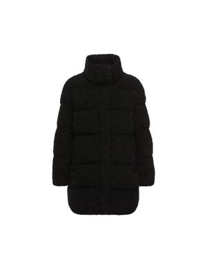 Moncler Moncler Remarquable Tweed Mid-Length Down Jacket - Black