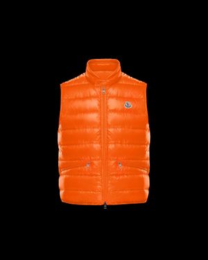 Moncler Gui Padded Gilet - Orange