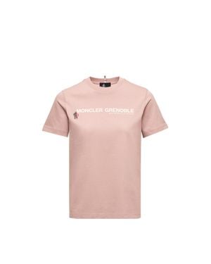 Moncler Moncler Logo Cotton T-Shirt - Pink