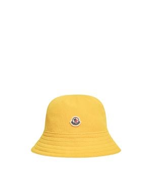 Moncler Moncler Logo Patch Bucket Hat - Yellow