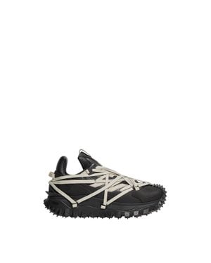 Moncler Moncler Trailgrip Megalace Leather Trainers - Black