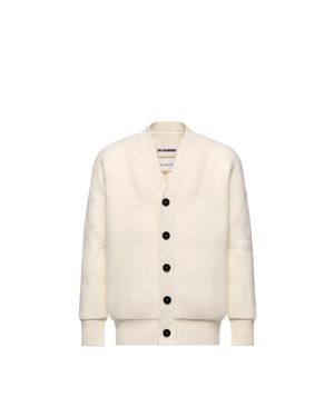 Moncler + Jil Sander Moncler Gefütterte Strickjacke Aus Wolle Von, Herren, Größe - Natur