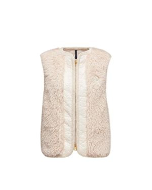 Moncler Tournel Teddy Padded Gilet - Natural