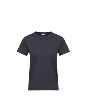 Moncler Moncler Logo Patch Cotton Jersey T-Shirt - Blue