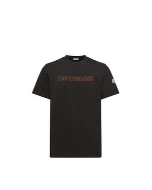 Moncler Moncler Logo Cotton Jersey T-Shirt - Black