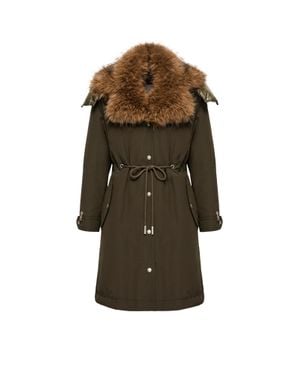 Moncler Parka Lungo Imbottito Halicte, Donna, Taglia - Verde