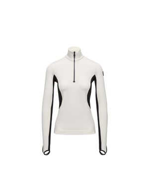 Moncler Dolcevita Con Mezza Zip, Donna, Taglia - Bianco