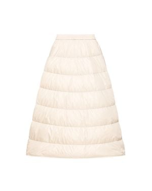 Moncler Moncler A-Line Down Midi Skirt - White