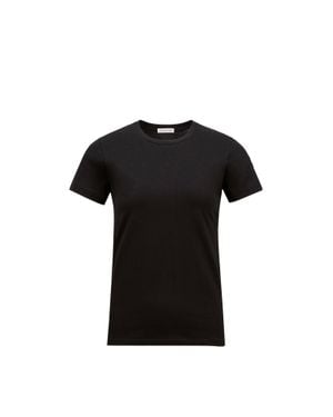 Moncler Moncler Logo Patch Cotton Jersey T-Shirt - Black