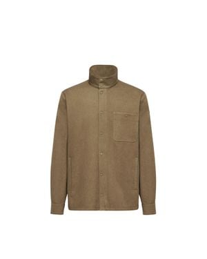 Moncler Moncler Chaqueta De Algodón Con Logotipo De Piel, Hombre, Talla - Neutro