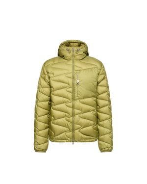 Moncler Moncler Tidone Hooded Wave Quilted Short Down Jacket - Green