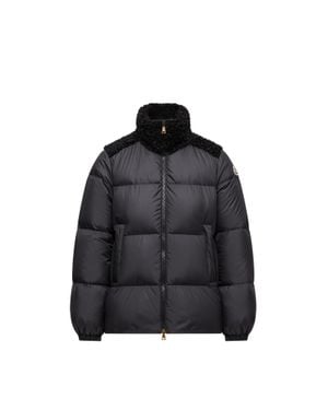 Moncler Piumino Corto Con Finiture Teddy Esnaie, Donna, Taglia - Nero